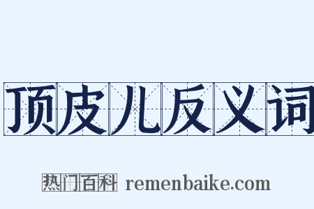 顶皮儿反义词是什么意思的图片